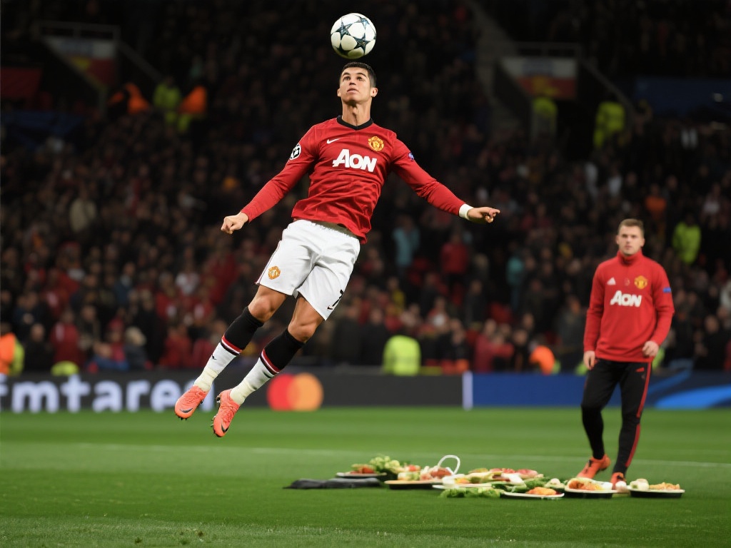 40岁C罗悬空惊艳2球，恐怖身体再夺MVP